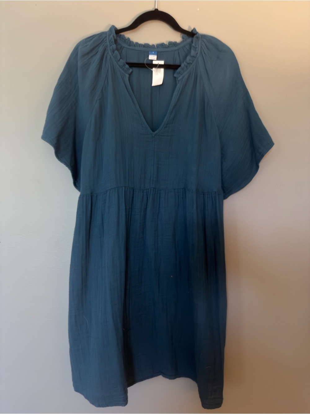 Old Navy Teal Blue V-Neck Women's Tunic Dress